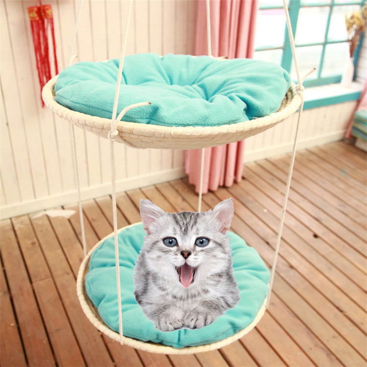 EcoPurr Haven: Sustainable Cat Hammock, Climbing Frame, and Nest