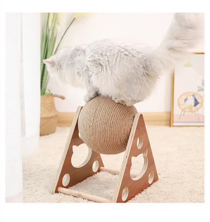 EcoPaw Chic: Stylish Wooden Cat Climber