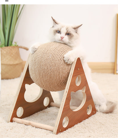 EcoPaw Chic: Stylish Wooden Cat Climber