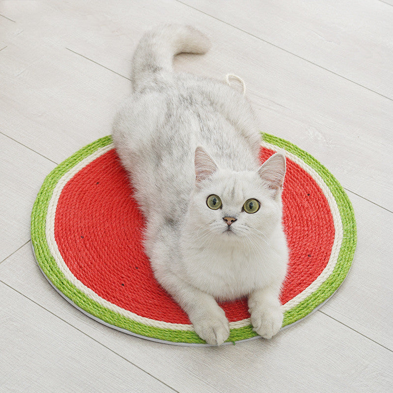 Purrfectly Natural: Linen Cat Mat and Sisal Claw Board