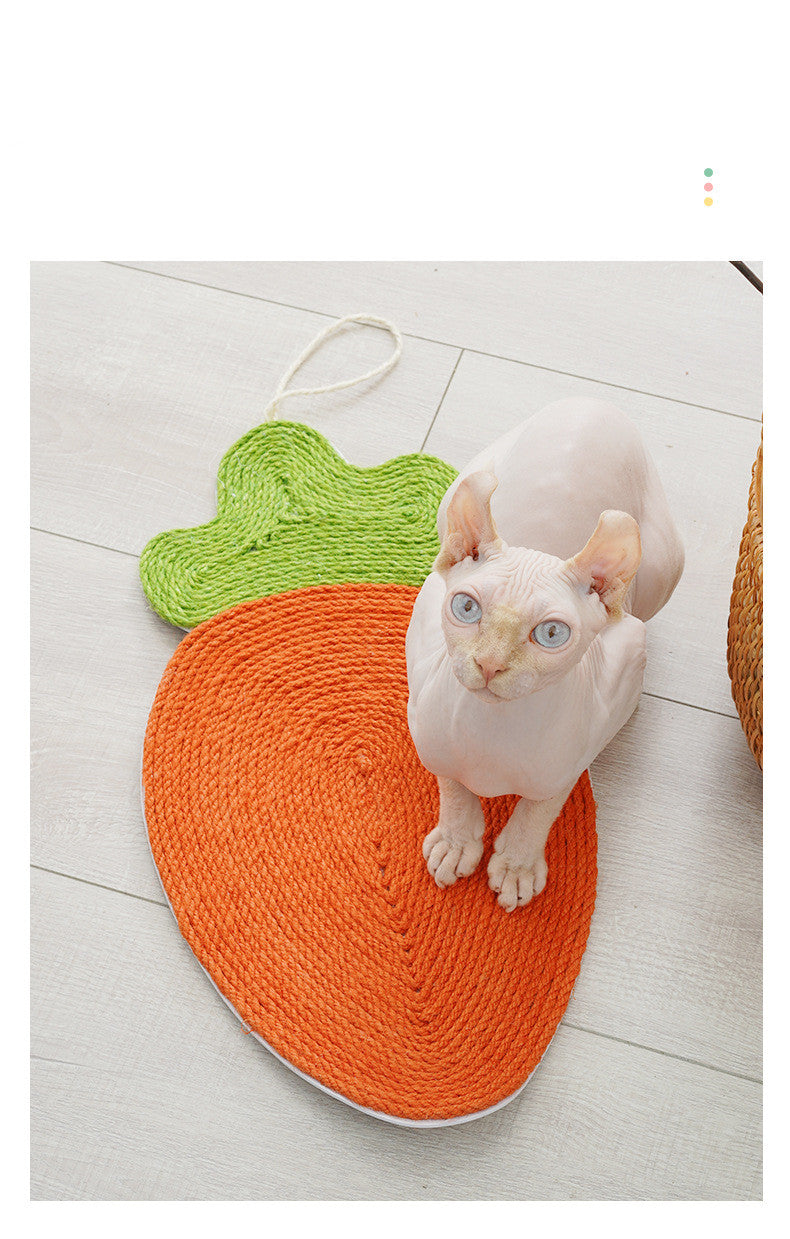 Purrfectly Natural: Linen Cat Mat and Sisal Claw Board