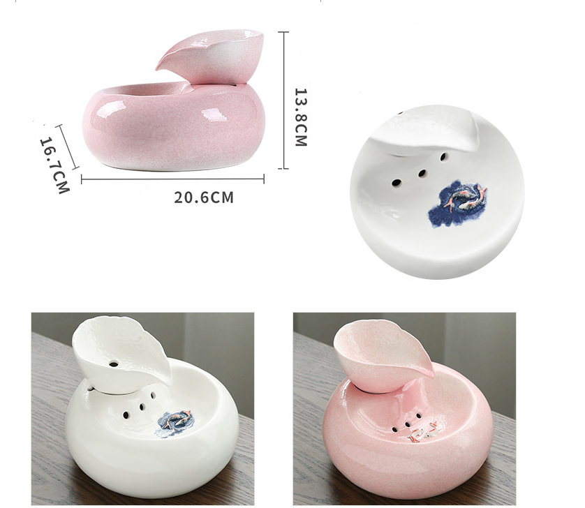 Purrfect Porcelain Cat Water Fountain