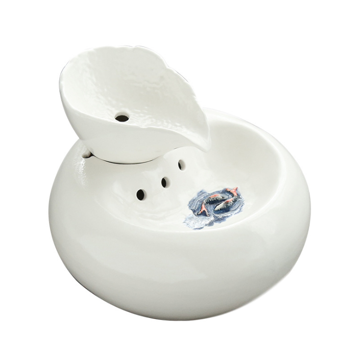 Purrfect Porcelain Cat Water Fountain