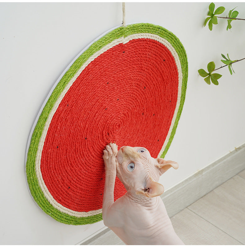 Purrfectly Natural: Linen Cat Mat and Sisal Claw Board