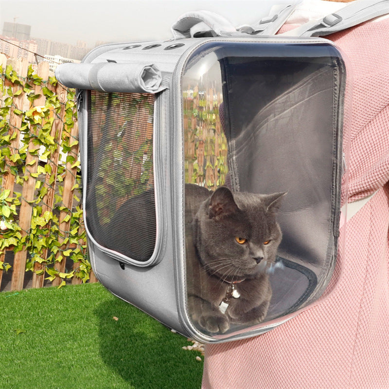 Whisker Wanderer: Cozy Cat Companion Backpack for Outdoor Adventures